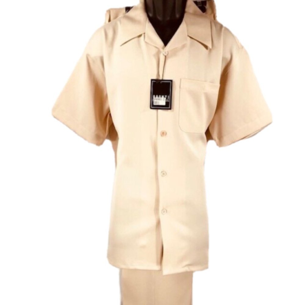 Pronti Collection by Phita Men's Cream Leisure Suit 100% Polyester Sizes L - 3XL